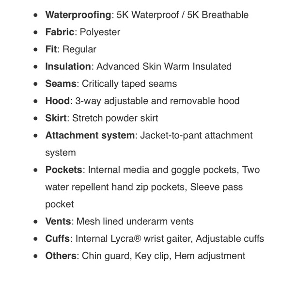 NWT SeaRipe snowboard/ski jacket waterproof insulated - Picture 8 of 11